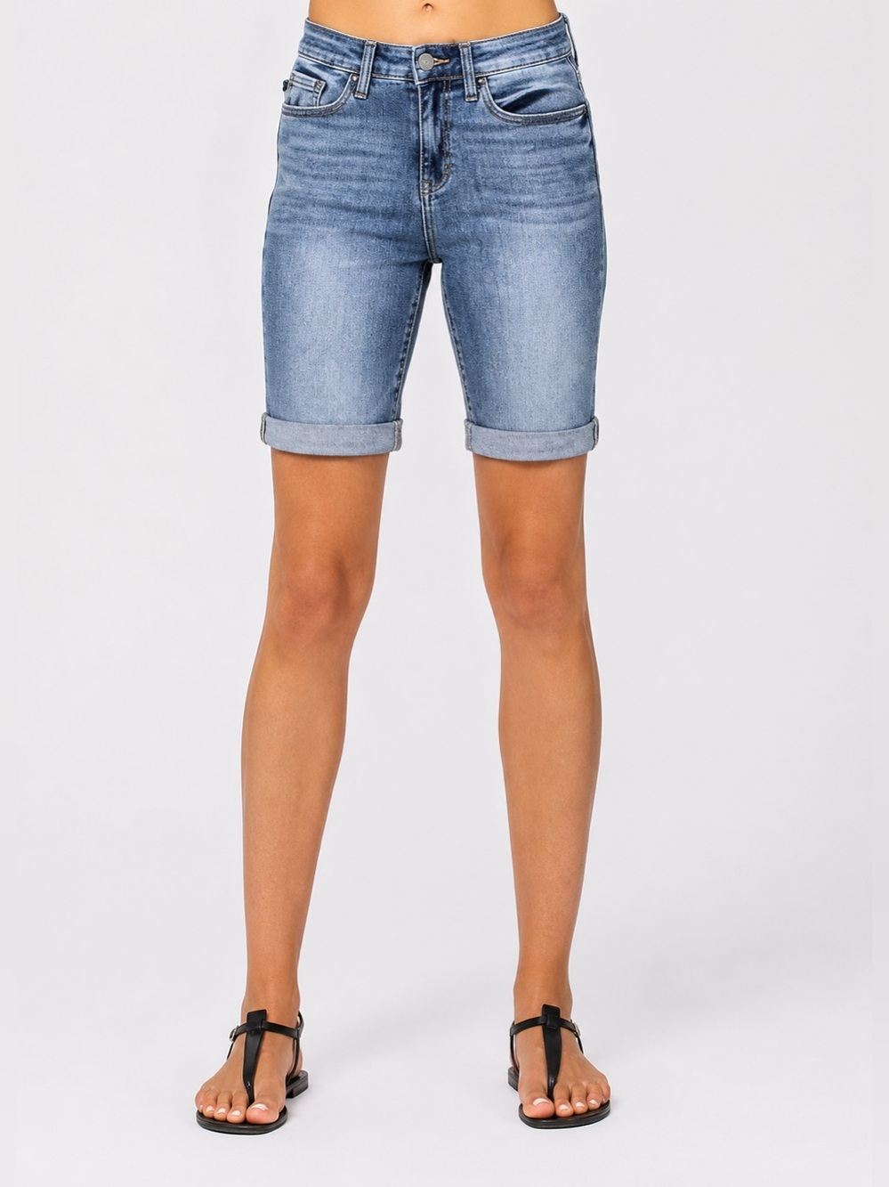 NWT Judy Blue Hi-Rise Cuffed Bermuda Shorts XL